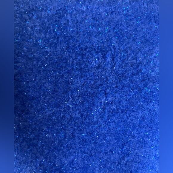 Sandrine Rose X Free People Fuzzy Metallic Distressed Oversized Sweater Large - Picture 6 of 10